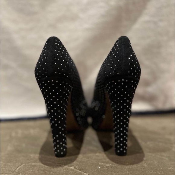 BCBG black studded rhinestone heels - Picture 2 of 4